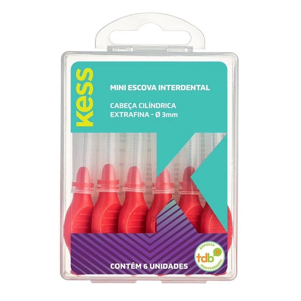 [7897517920050] Mini Escova Interdental Cilíndrica Extrafina 3 mm Com 6 Kess 2005